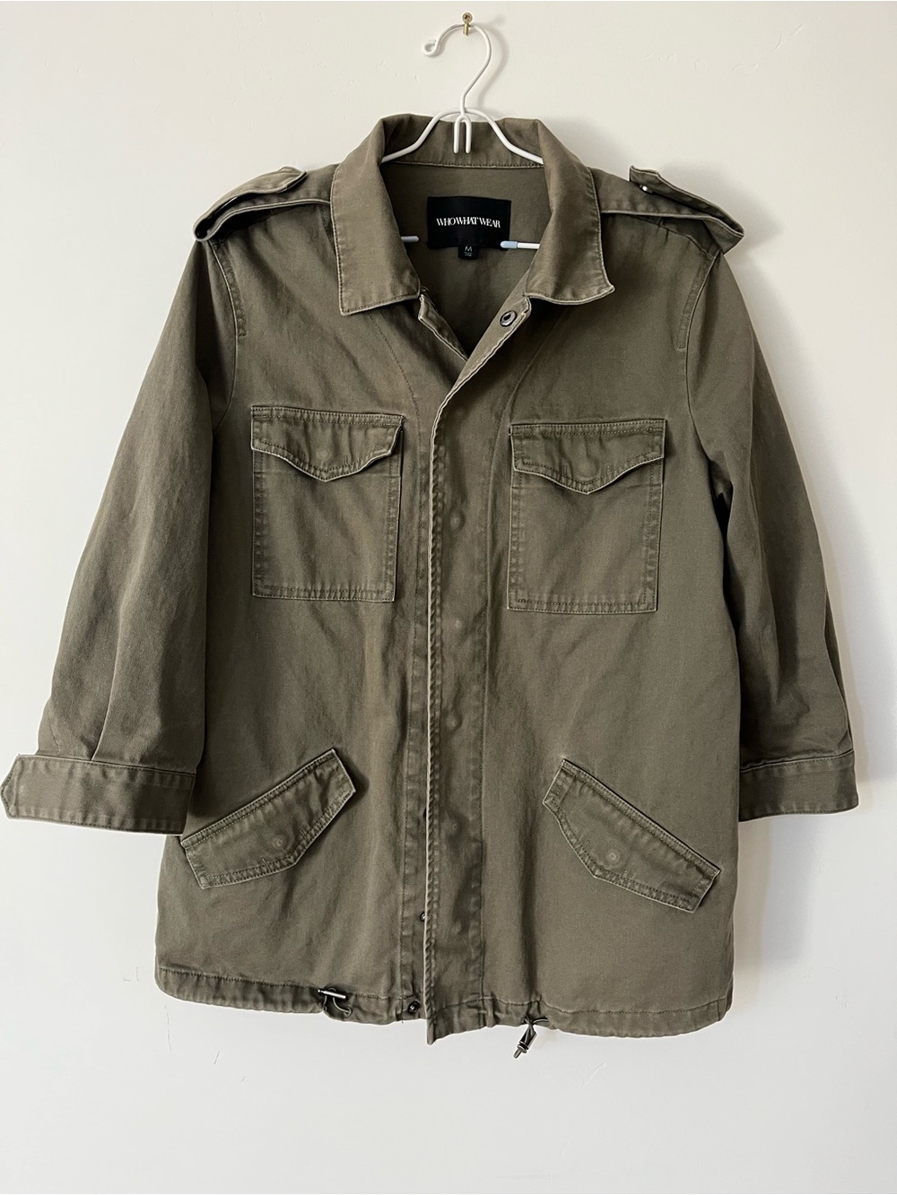 Who What Wear Olive Green Military Field Jacket